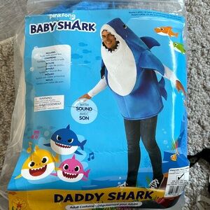 Blue baby shark costume